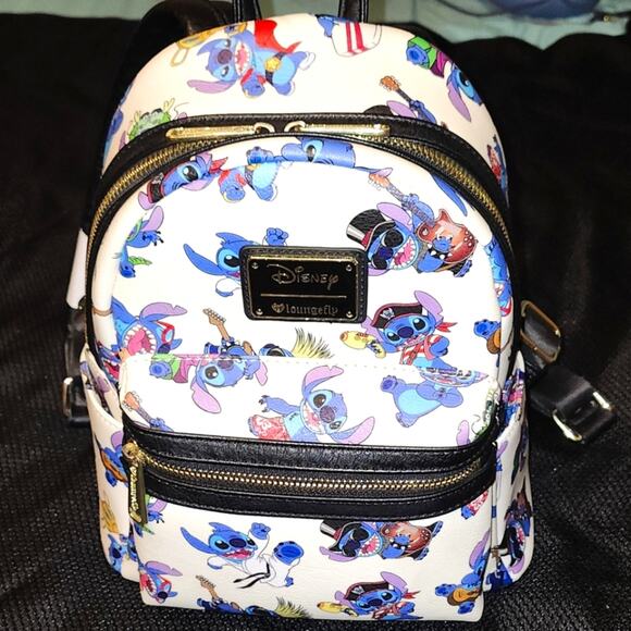Disney Loungefly Stitch AOP Stitch Costumes Mini Backpack NWOT
